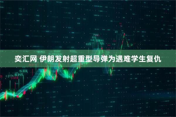 奕汇网 伊朗发射超重型导弹为遇难学生复仇
