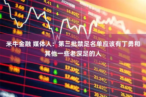 米牛金融 媒体人：第三批禁足名单应该有丁勇和其他一些老深足的人