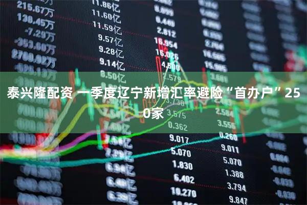 泰兴隆配资 一季度辽宁新增汇率避险“首办户”250家