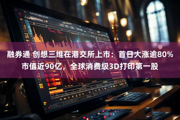 融券通 创想三维在港交所上市：首日大涨逾80%市值近90亿，全球消费级3D打印第一股